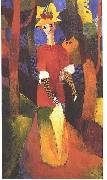 Woman in park August Macke